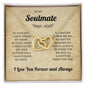 To My Soulmate | I Love You, Forever & Always - Interlocking Hearts necklace