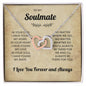 To My Soulmate | I Love You, Forever & Always - Interlocking Hearts necklace